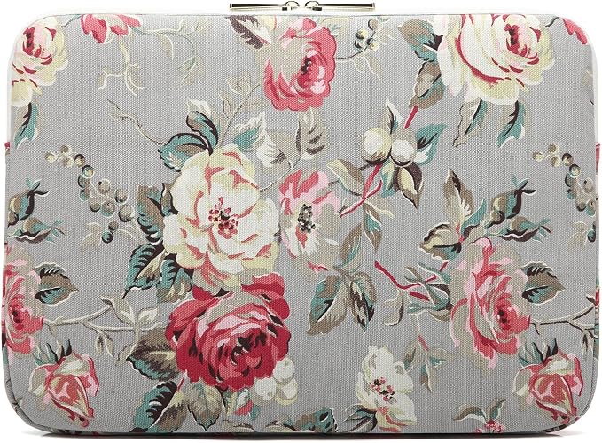 Canvaslove Rose Pattern Canvas Laptop Sleeve Case Bag - Image 5