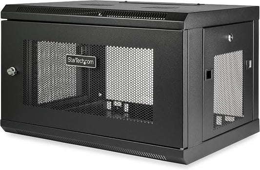 StarTech.com 2-Post 6U Wall Mount Network Cabinet w/ 1U Shelf, Ships Fully by StarTech