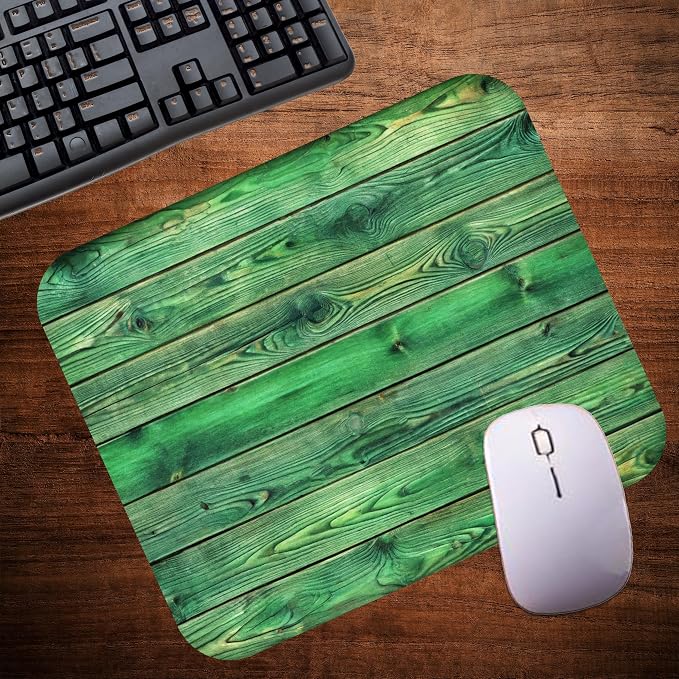Green Wood Decorative Colorful Mouse Pad Mat Mousepad - Image 4