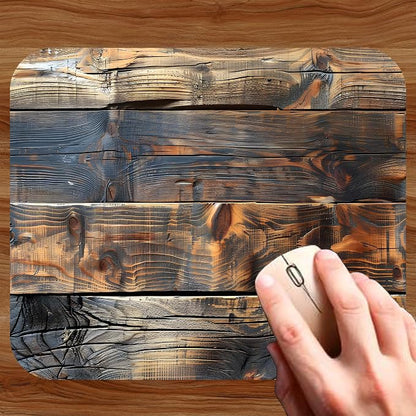 Rustic Wood Decorative Colorful Mouse Pad Mat Mousepad - Image 2