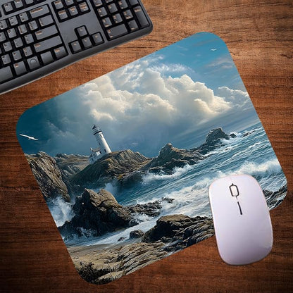 Coastal Shoreline Waves Sandy Beach Theme Mouse Pad Mat Mousepad - Image 4