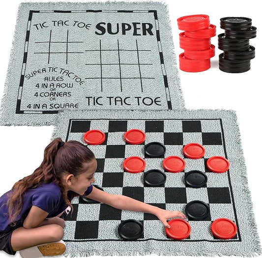 3-in-1 Vintage Giant Checkers, by JOYIN