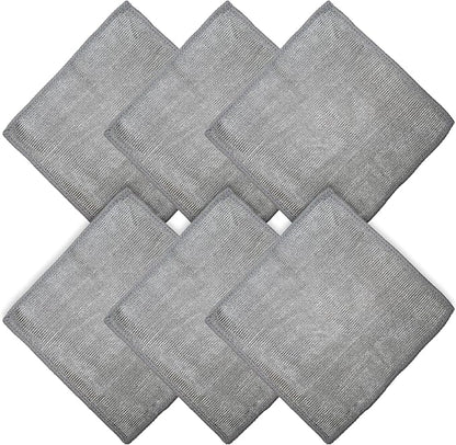 WHOOSH! Microfiber Cleaning Cloth, 6 Pack, Glasses and Screen Cleaning Cloth by WHOOSH