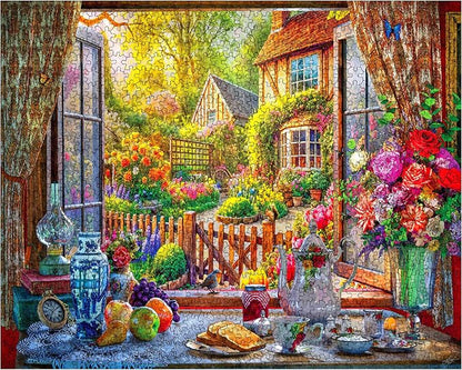 White Mountain Country Breakfast Puzzle 1000 Piece Vintage Jigsaw Puzzle - Image 3