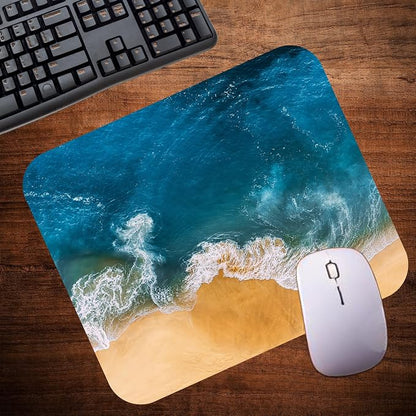 Coastal Shoreline Waves Sandy Beach Theme Mouse Pad Mat Mousepad - Image 4